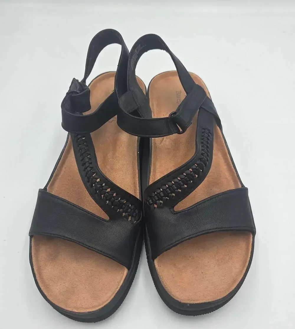 Baretraps Frolick Women's Black Wedge Sandals Size 6.5M